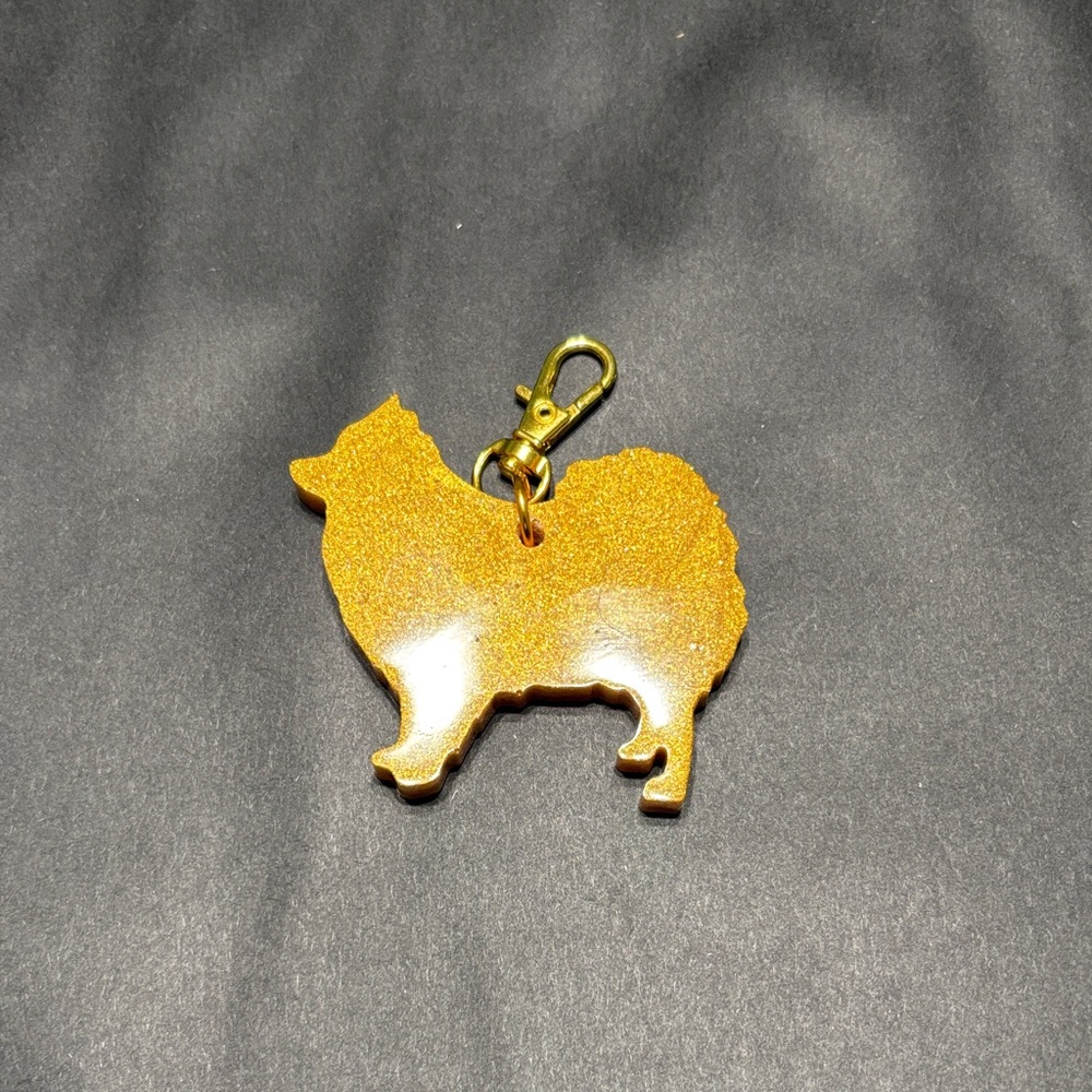 Gold Dog Keychain (handmade)